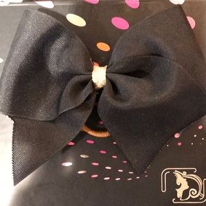 Black cheer bow